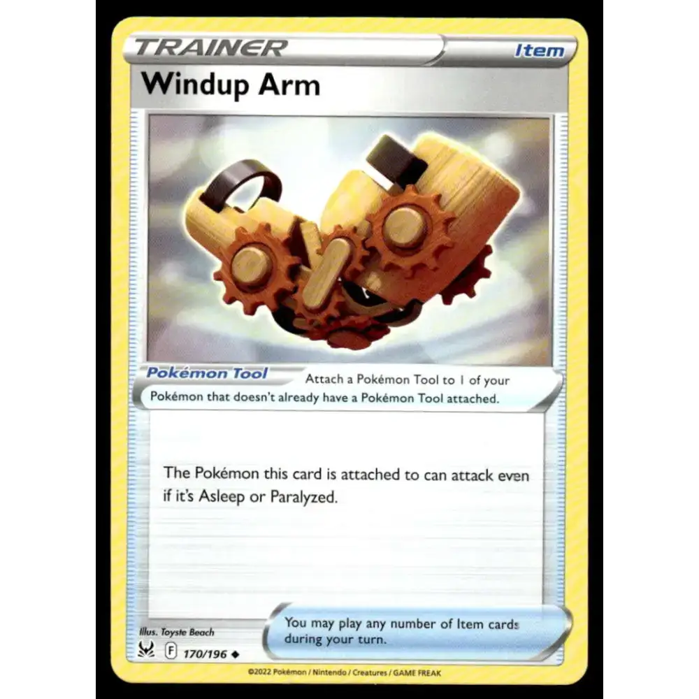 SWSH11: Lost Origin #170/196 Windup Arm NM-MT Pokemon Trading Card - Pokémon Card Single