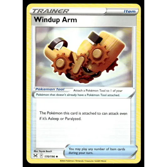 SWSH11: Lost Origin #170/196 Windup Arm NM-MT Pokemon Trading Card - Pokémon Card Single
