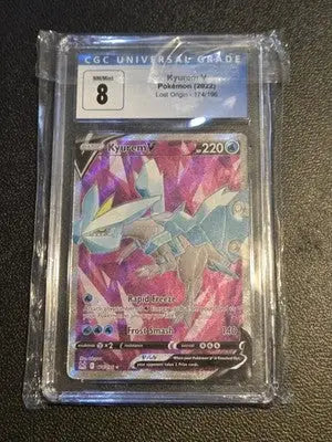 SWSH11: Lost Origin #174/196 Kyurem V (Full Art) CGC 8 - Pokémon Card Single