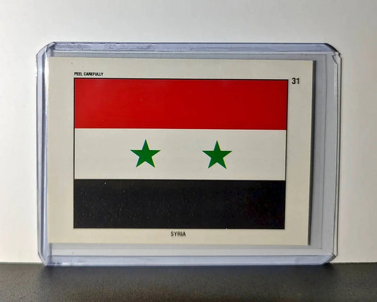 Syria Flag 1991 Topps Desert Storm #31 Sticker Card - Non-Sports Card Single