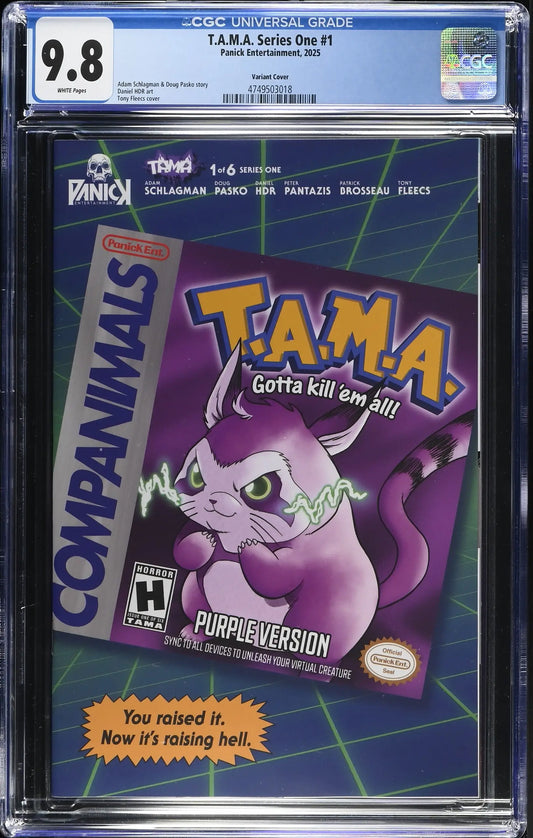 T.A.M.A. #1 Cover B Tony Fleecs Video Game Homage (1:10) CGC 9.8 - Comic Book