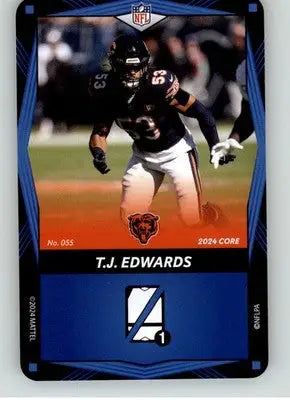 T.J. Edwards - 2024 UNO Elite Core Edition - Blue - #055 - Football - Football Card Single