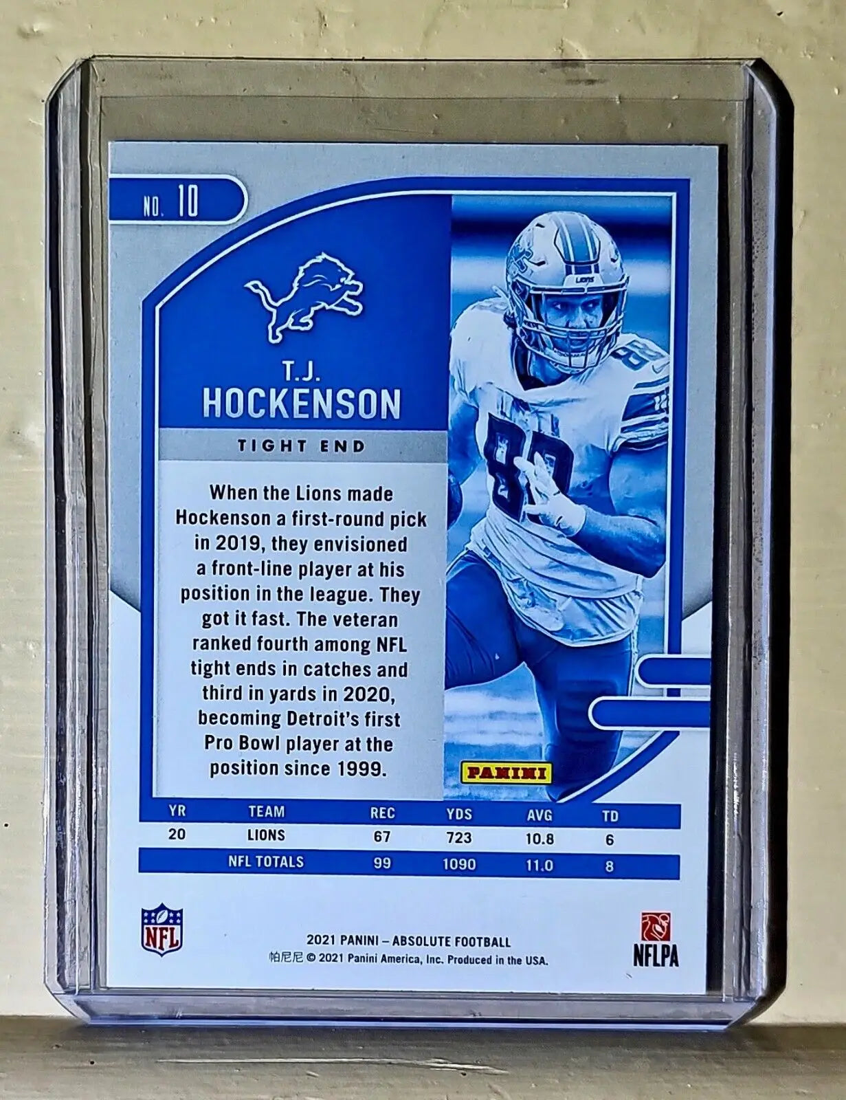 T.J. Hockenson 2021 Panini NFL Absolute Football #10 Card - Football Card Single