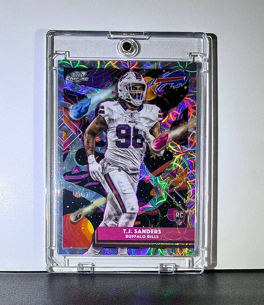 T.J. Sanders Rookie 2025 Topps Chrome Cosmic Nebula NFL #111 Card Buffalo Bills - Football Card Single