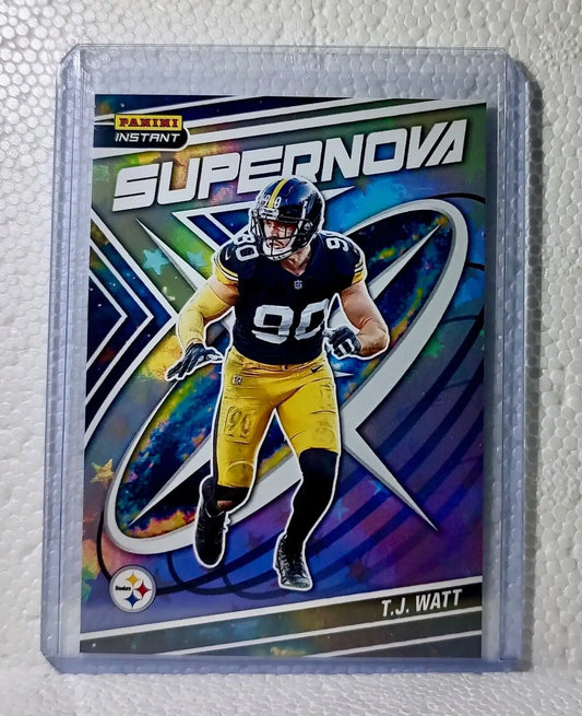 T.J. Watt 2023 Panini NFL #21 Supernova Football Card Steelers 1/481 - Football Card Single