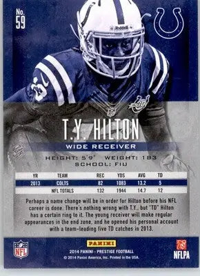 T.Y. Hilton - 2014 Panini Prestige - #59 - Football - Football Card Single