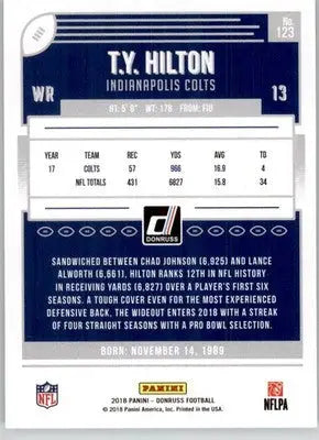 T.Y. Hilton - 2018 Donruss - #123 - Football - Football Card Single