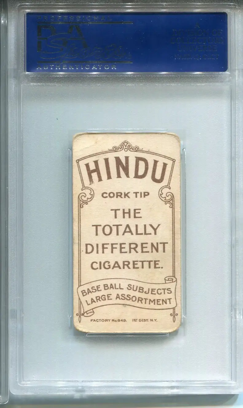 T206 Harry Davis H. Davis Front HINDU BROWN Rare Back PSA 2 - Baseball Card Single