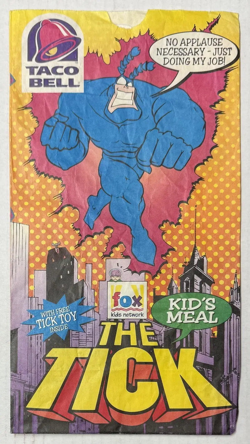 Taco Bell The Tick Comic Kid’s Meal Bag Vintage 1995 New