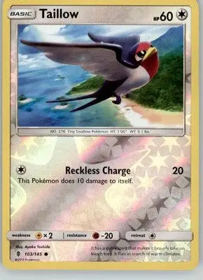 Taillow - Guardians Rising - 103/145 - Reverse Holo LP Pokemon - Pokémon Card Single