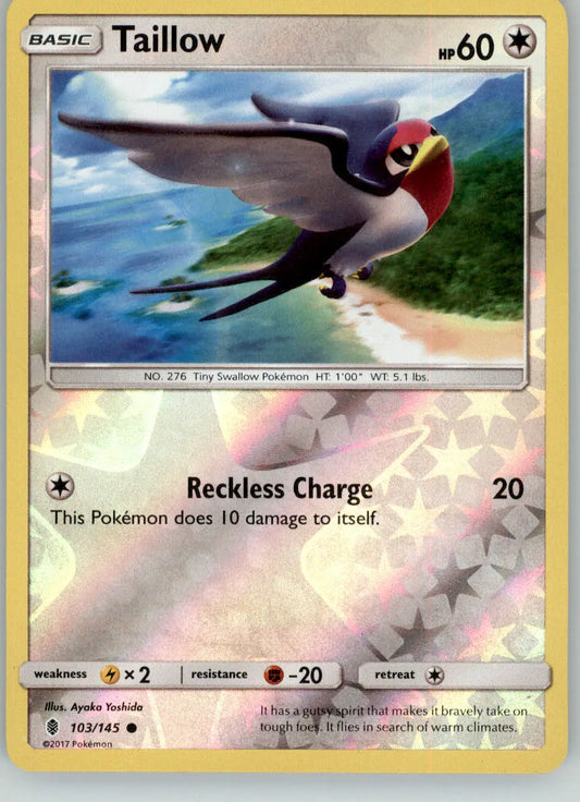 Taillow - Guardians Rising - 103/145 - Reverse Holo LP Pokemon - Pokémon Card Single
