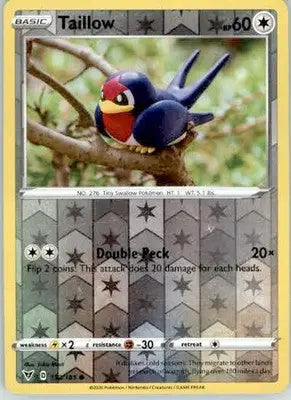 Taillow - SWSH04: Vivid Voltage - 133/185 - Reverse Holo LP - Pokémon Card Single