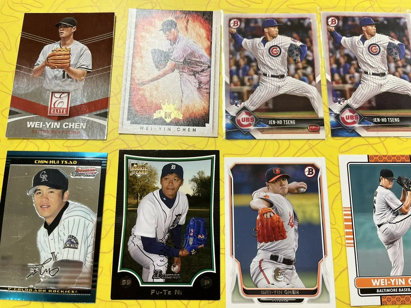 Collection of Taiwan Baseball Cards featuring Chen Feng Wei and Wei Yin Chen
