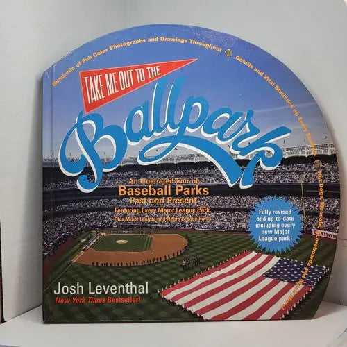 Book illustrated tour of baseball parks with a uniquely shaped ballpark cover