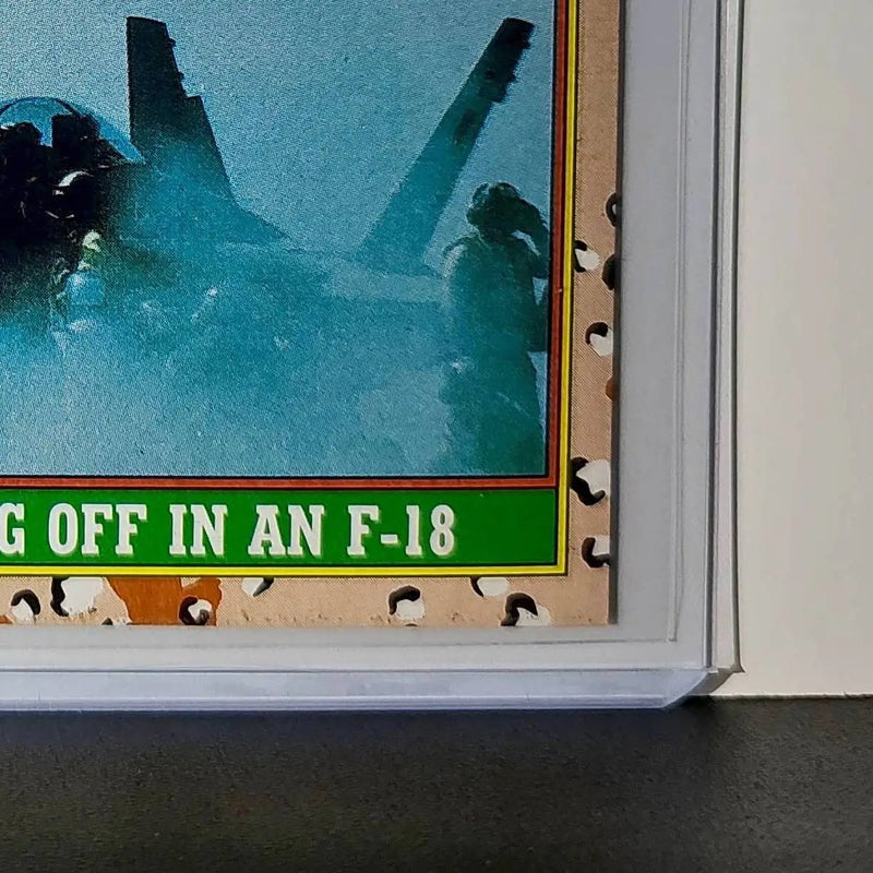 Taking Off in an F/A-18 1991 Topps Desert Storm #28 Card
