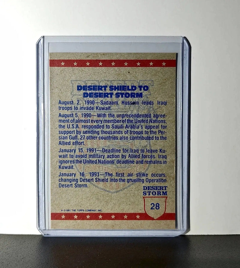 Taking Off in an F/A-18 1991 Topps Desert Storm #28 Card