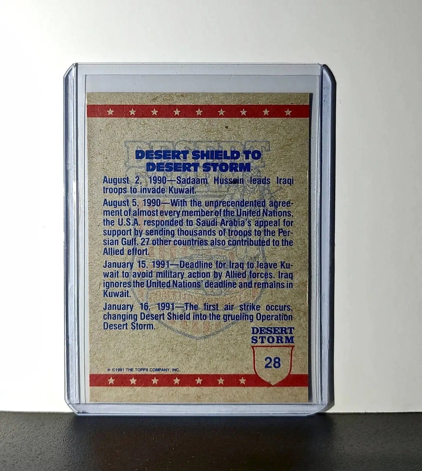 Taking Off in an F/A-18 1991 Topps Desert Storm #28 Card - Non-Sports Card Single