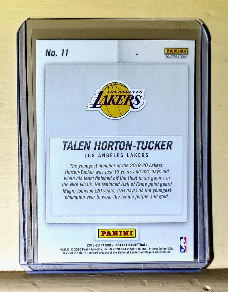 Talen Horton-Tucker 2019-20 Panini NBA #11 Rookie Card Lakers NBA Champions