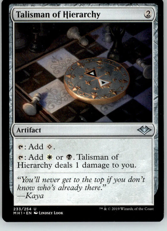 Talisman of Hierarchy - Modern Horizons - 233 - NM Magic: The Gathering - Magic Card Single