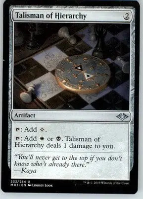 Talisman of Hierarchy - Modern Horizons - NM - 233 - Magic Card Single