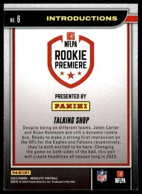 Talking Shop 2023 Panini Absolute Introductions #6 - Other