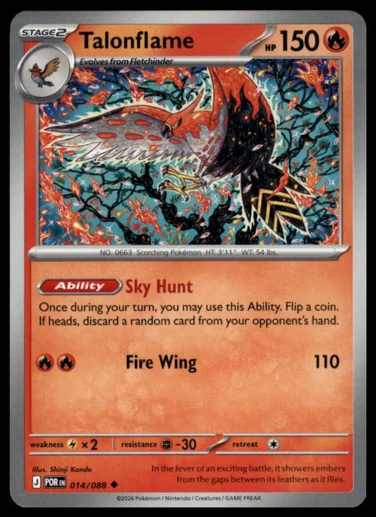 Talonflame 014/088 Me03: Perfect Order Regular - Pokémon Card Single