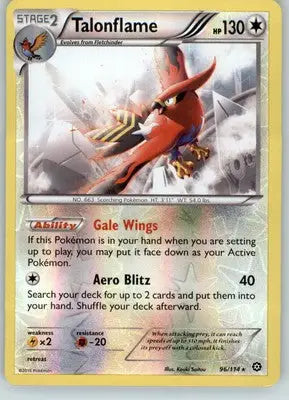 Talonflame - XY - Steam Siege - Reverse Holo LP - #96/114 - Pokémon Card Single