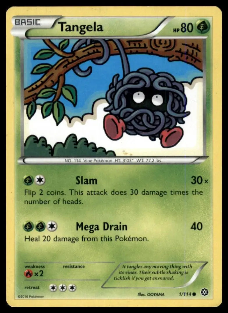 Tangela 1/114 XY - Steam Siege Reverse Holo - Pokémon Card Single