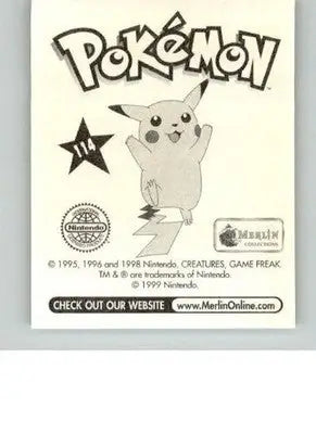 Tangela - 1999 Merlin Pokemon Stickers - #114 - Pokémon Card Single