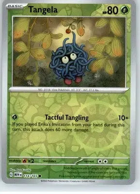 Tangela - SV: Scarlet & Violet 151 - Reverse Holo NM - #114/165 - Pokémon Card Single