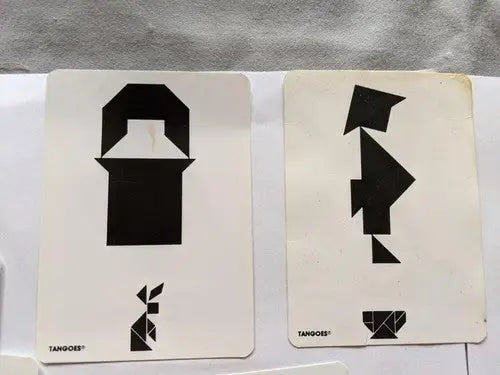 Tangram puzzle cards from Chinese puzzles collection in Tangram 1600 Ancient Chinese Puzzles