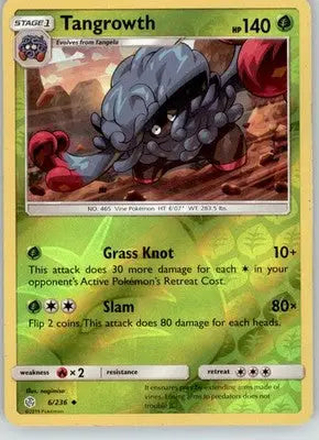 Tangrowth - Cosmic Eclipse - 6/236 - Reverse Holo LP Pokemon - Pokémon Card Single