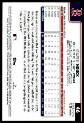 Tanner Houck 2025 Topps #46 Boston Red Sox - Baseball Card Single