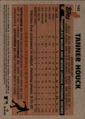 Tanner Houck Rookie 2021 Topps Archives #142 Boston Red Sox - Baseball Card Single