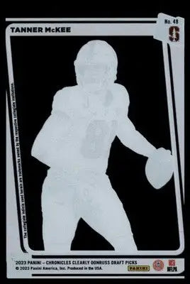 Tanner McKee 2023 Panini Chronicles Draft Clearly Donruss #48 Stanford - Football Card Single
