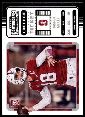 Tanner McKee 2023 Panini Chronicles Draft Contenders College Ticket #6 Stanford - Football Card Single