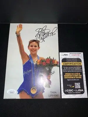 Tara Lipinski Signed 6x9 Post Card Olympics Nagano 1998 Skating Gold Auto JSA - Sports Memorabilia