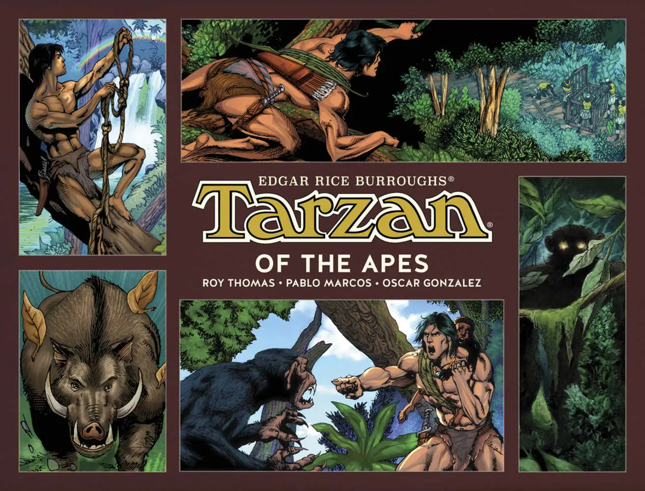 Tarzan of the Apes comic book cover edgar rice burroughs Pablo Marcos apes hardcover volume