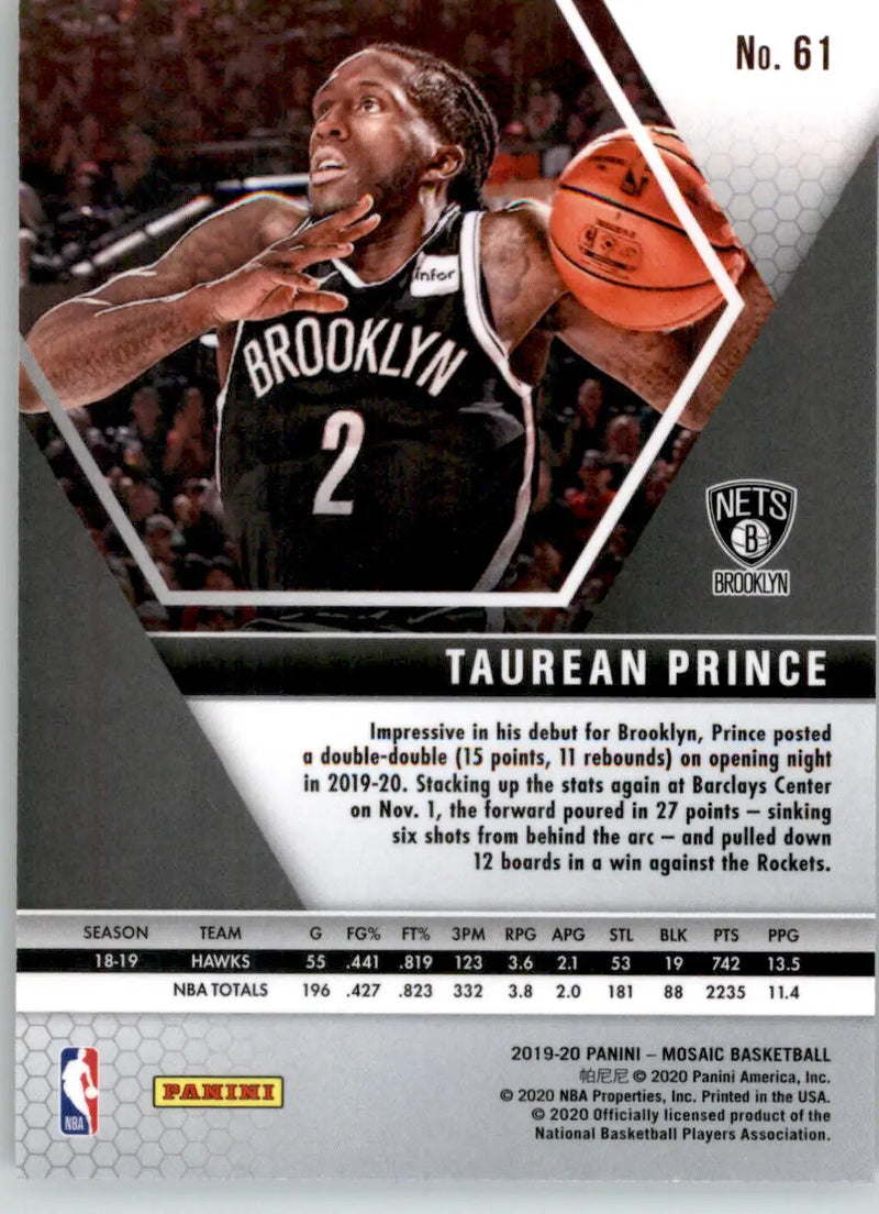 Taurean Prince - 2019-20 Panini Mosaic - #61 - Basketball - Basketball Card Single