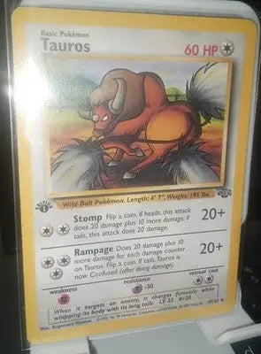 TAUROS 47/64 JUNGLE SET POKEMON CARD 1999 1ST EDITION LIGHT PLAY NICE - Pokémon Card Single