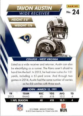Tavon Austin - 2014 Panini Absolute - #24 - Retail Football - Football Card Single