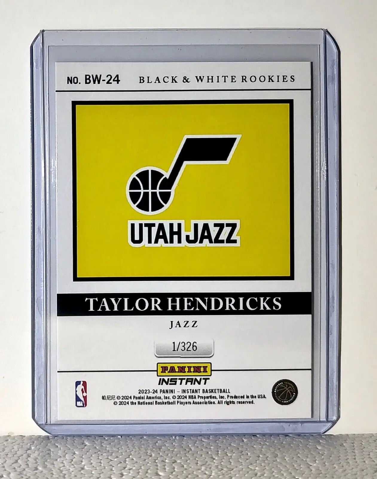 Taylor Hendricks 2023-24 Panini NBA #24 Black and White Rookies Card 1/326 - Basketball Card Single