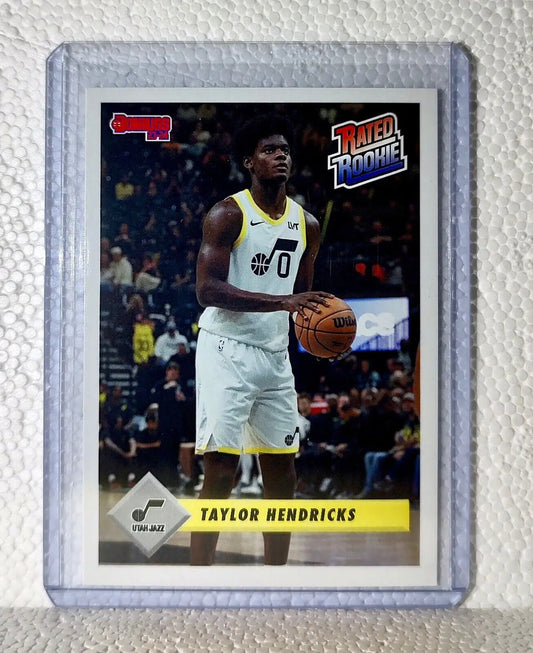 Taylor Hendricks 2023-24 Panini NBA #24 Rated Rookie Retro Card Utah Jazz 1/715 - Basketball Card Single