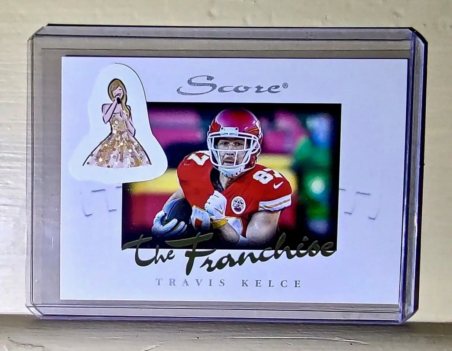 Taylor Swift Sticker Travis Kelce 2021 Panini NFL Score The Franchise #16 Card - Football Card Single