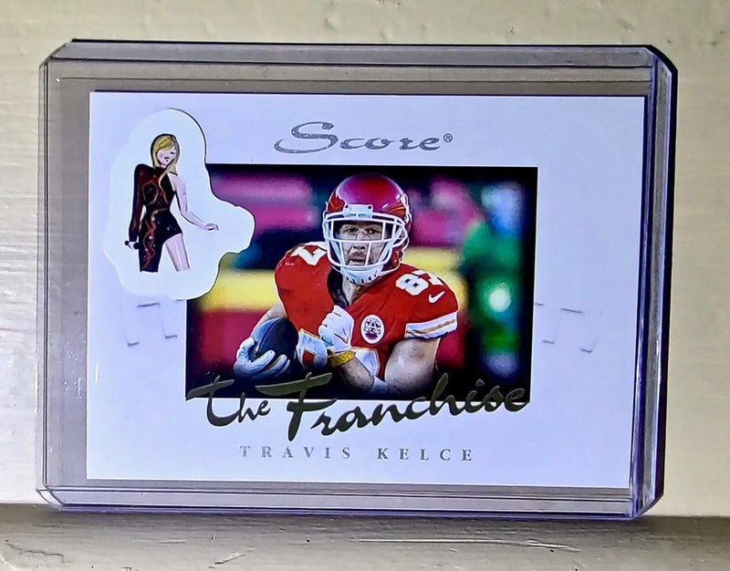 Taylor Swift Sticker Travis Kelce 2021 Panini NFL Score The Franchise #16 Card