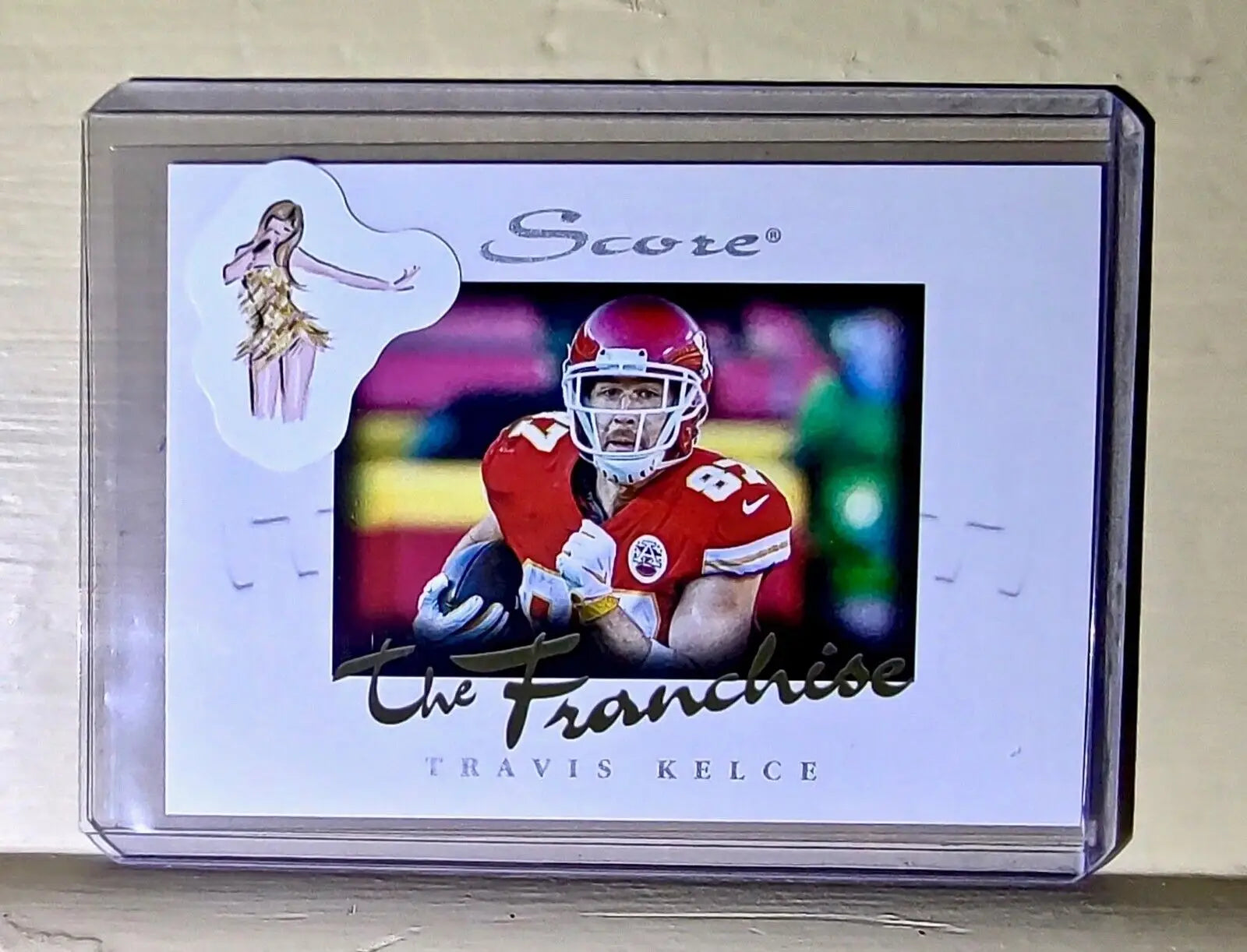 Taylor Swift Sticker Travis Kelce 2021 Panini NFL Score The Franchise #16 Card - Football Card Single