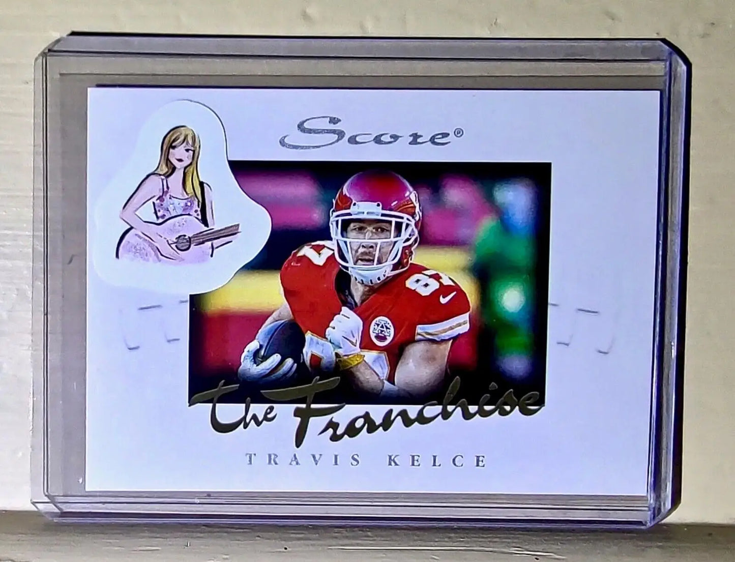 Taylor Swift Sticker Travis Kelce 2021 Panini NFL Score The Franchise #16 Card - Football Card Single