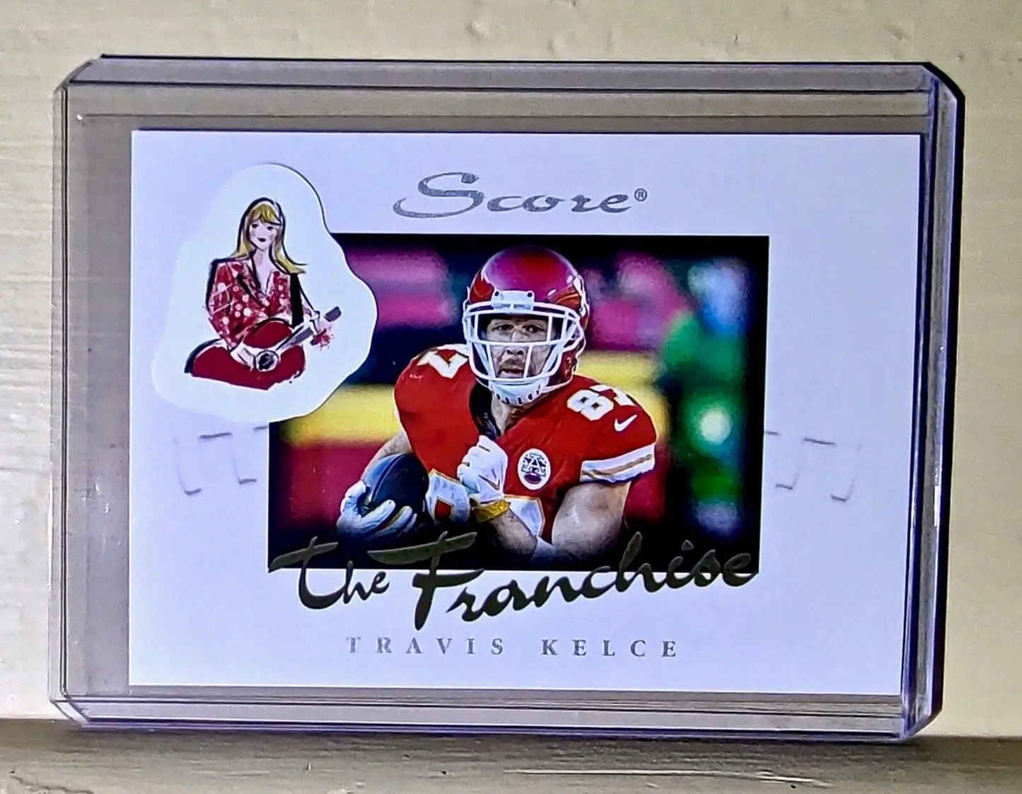 Taylor Swift Sticker Travis Kelce 2021 Panini NFL Score The Franchise #16 Card - Football Card Single