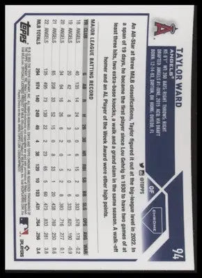 Taylor Ward 2023 Topps Chrome X-Fractors #94 Los Angeles Angels - Baseball Card Single