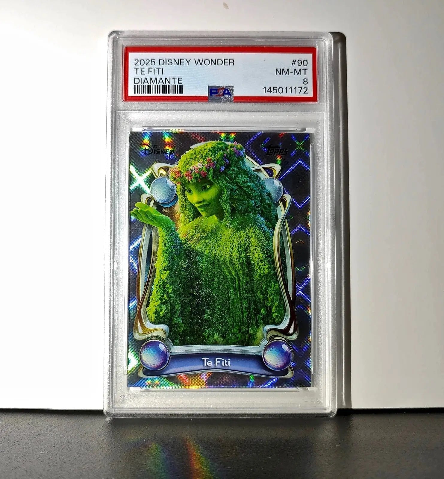 Te Fiti 2025 Topps Disney Wonder #90 Winter Variant Card Moana PSA 8 - Non-Sports Card Single